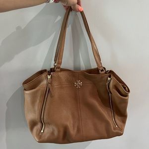 Tory Burch Ivy tote bag in brown leather